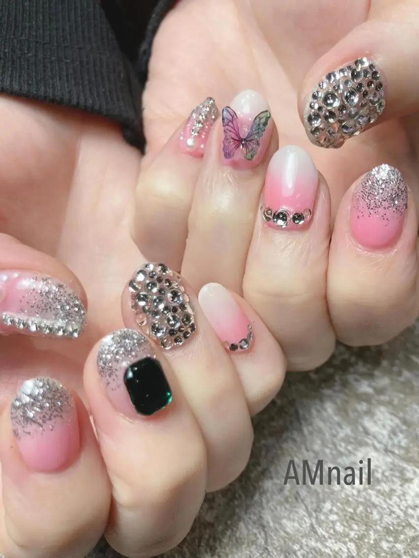ネイル アートネイル 持ち込み ハンドネイル Am:nail 柏 SUE（スゥ）のネイルデザイン
