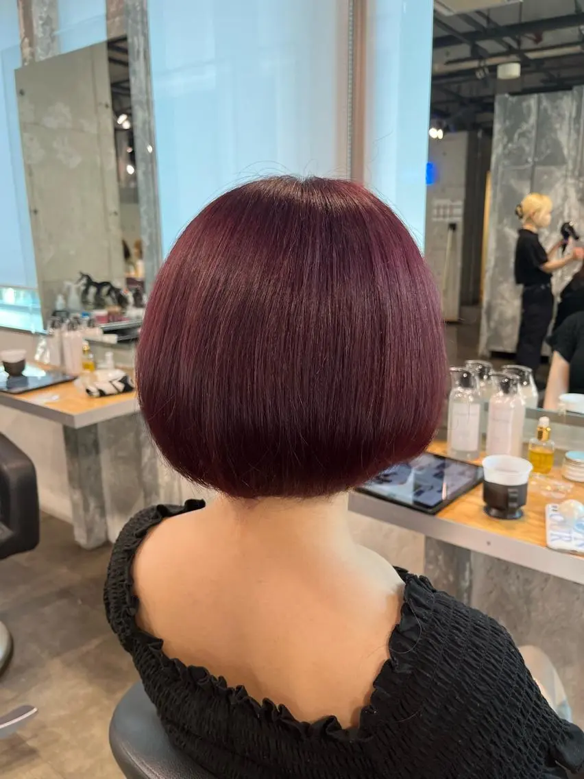 ショート カット ヘアカラー 🪞透明感カラー🫧 縮毛矯正🥇かずきのヘアスタイル