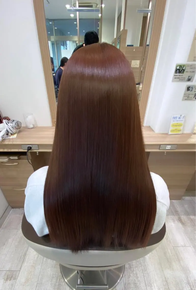 ロング カラー ブラウンカラー ピンクカラー ピンクブラウン 髪質改善 髪質改善 西村優作のヘアスタイル