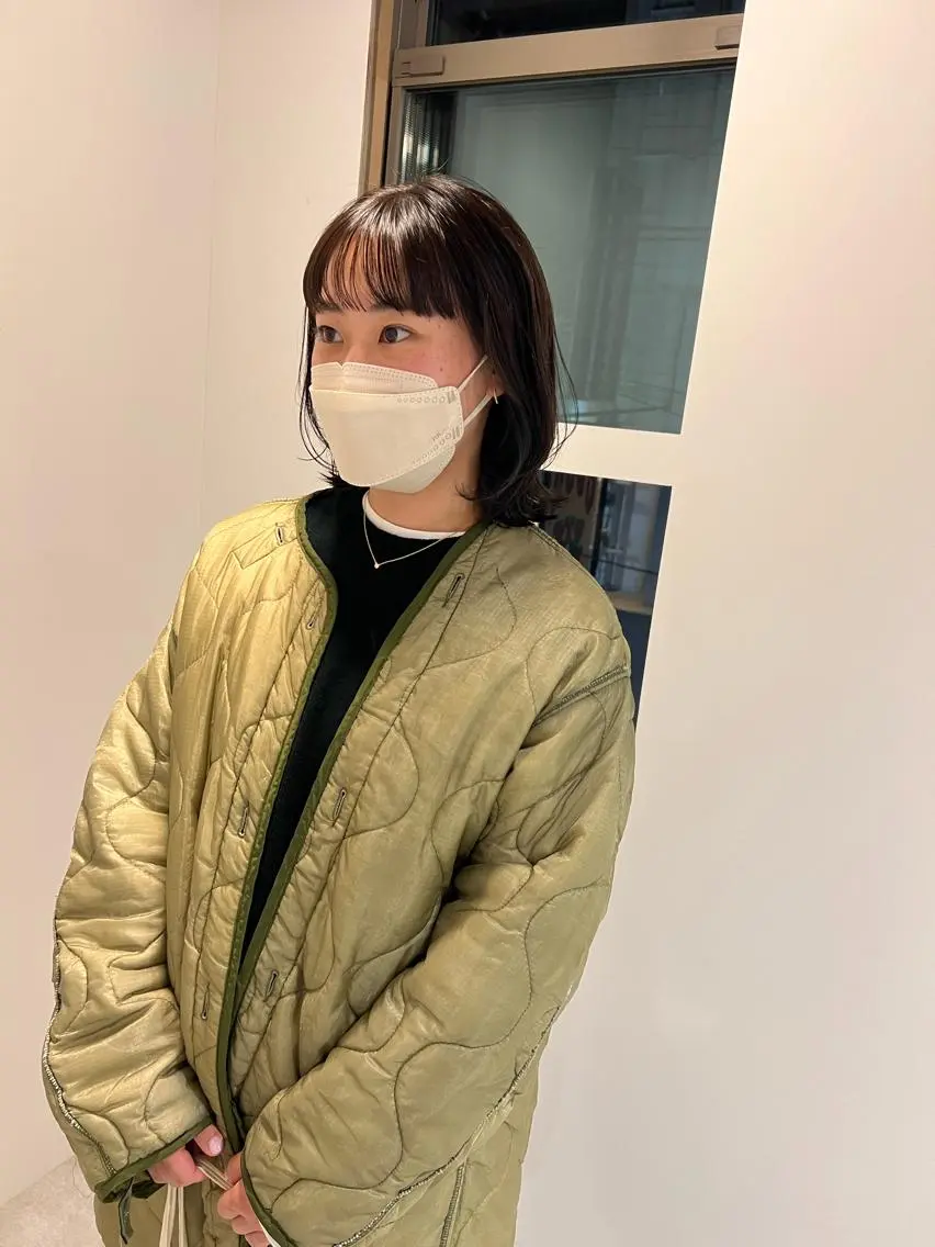 ミディアム カラー ミディアムパーマ レイヤーカット io濱川 遥のヘアスタイル