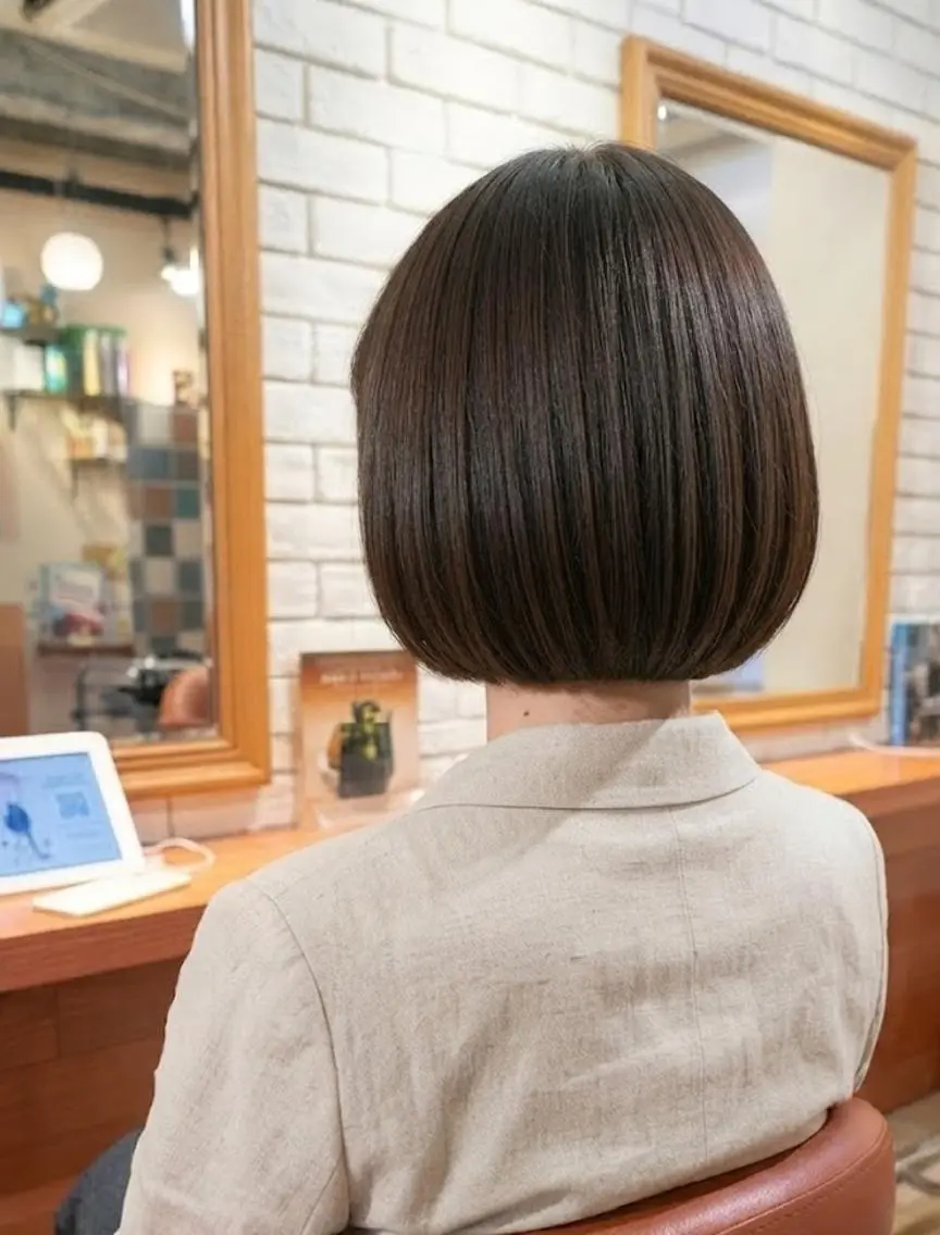 ショート アッシュ アッシュブラウン ボブ カット 縮毛矯正 トリートメント ヘッドスパ flencia 丸 和博|カットのヘアスタイル