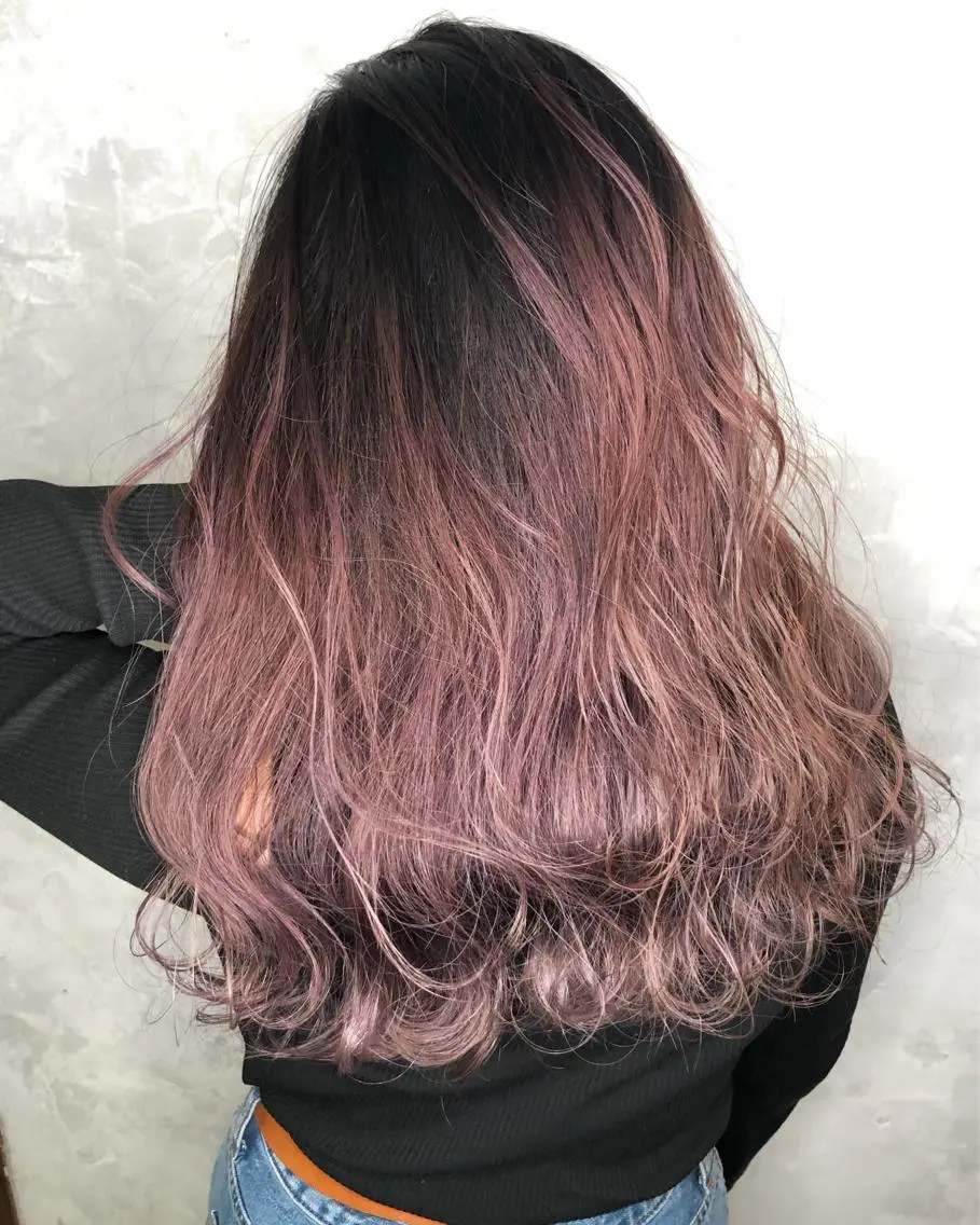 ミディアム カラー ヘアアレンジ ヘアカラー トリートメント 遠藤 拓馬のヘアスタイル