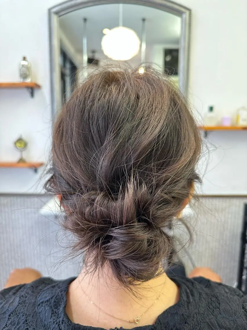 セミロング ヘアアレンジ ヘアセット 吉川 典親のヘアスタイル