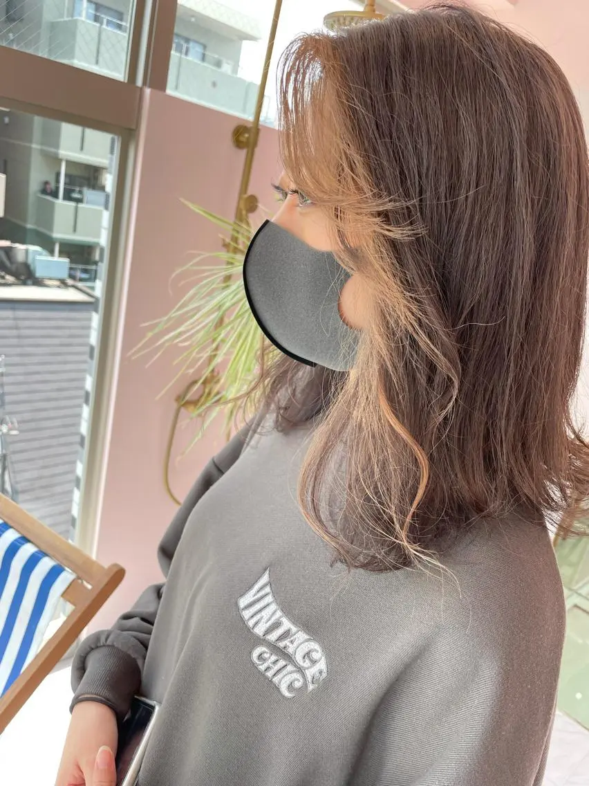 ショート カラー ミストバング フェイスフレーミング ヘアカラー トリートメント ヘアセット 🫧tatsuki 🫧“lot 横浜“のヘアスタイル