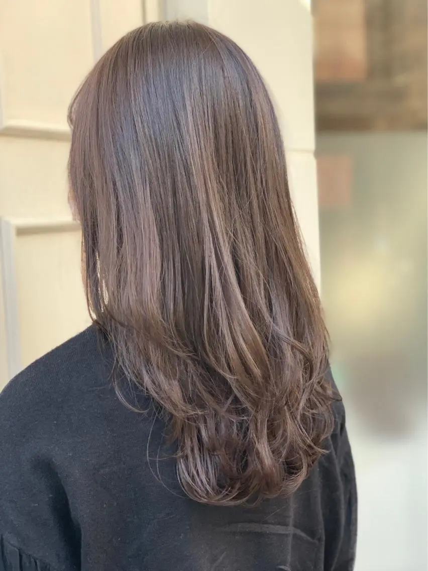 セミロング カラー ベージュカラー ラテベージュ 🫟Blanco🫟 Color&Careのヘアスタイル
