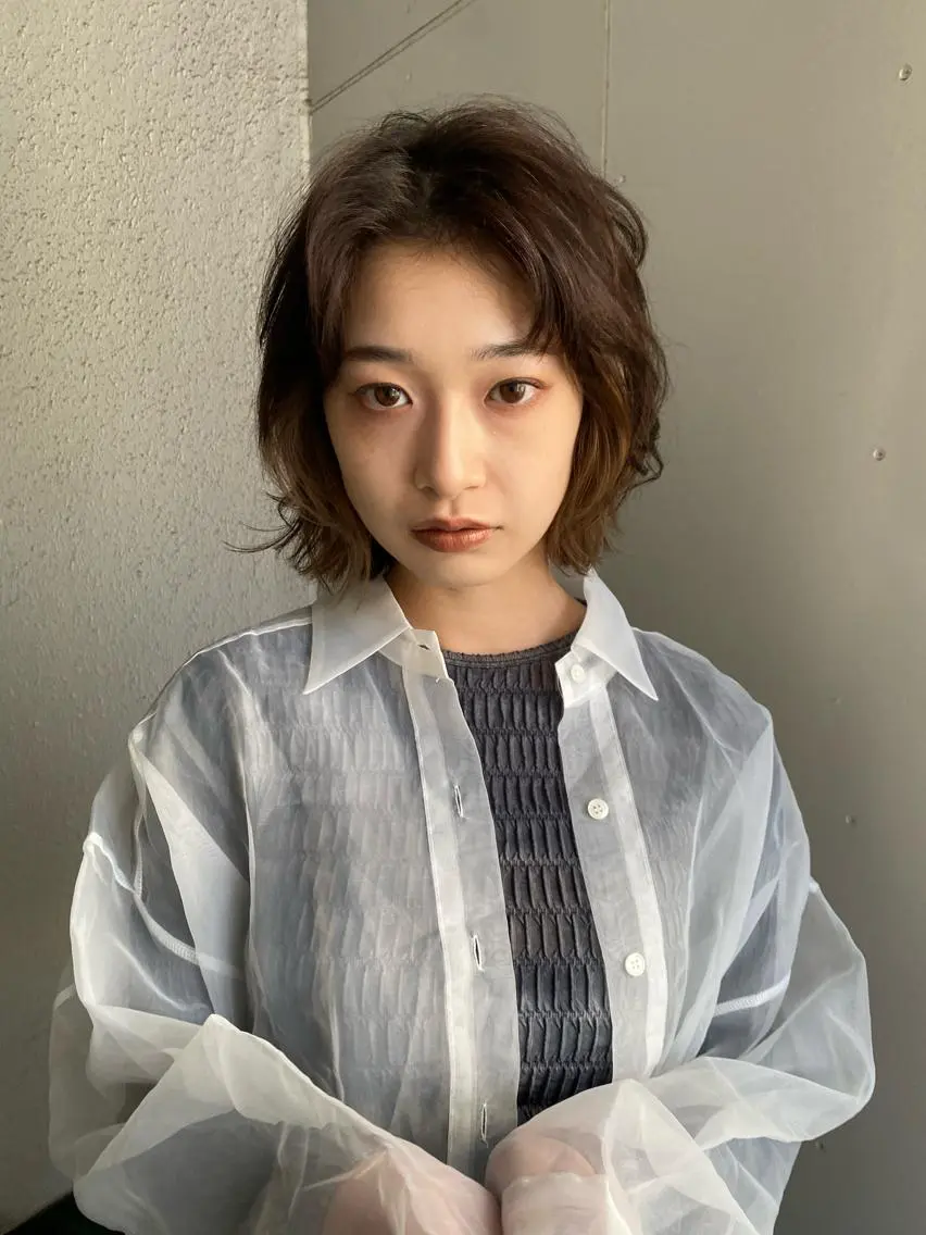 ショート カラー パーマ 無料カットモデル募集 🌱ひょうがのヘアスタイル