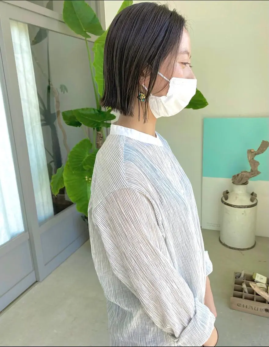 ミディアム ボブ カット トリートメント 塚原 安優のヘアスタイル