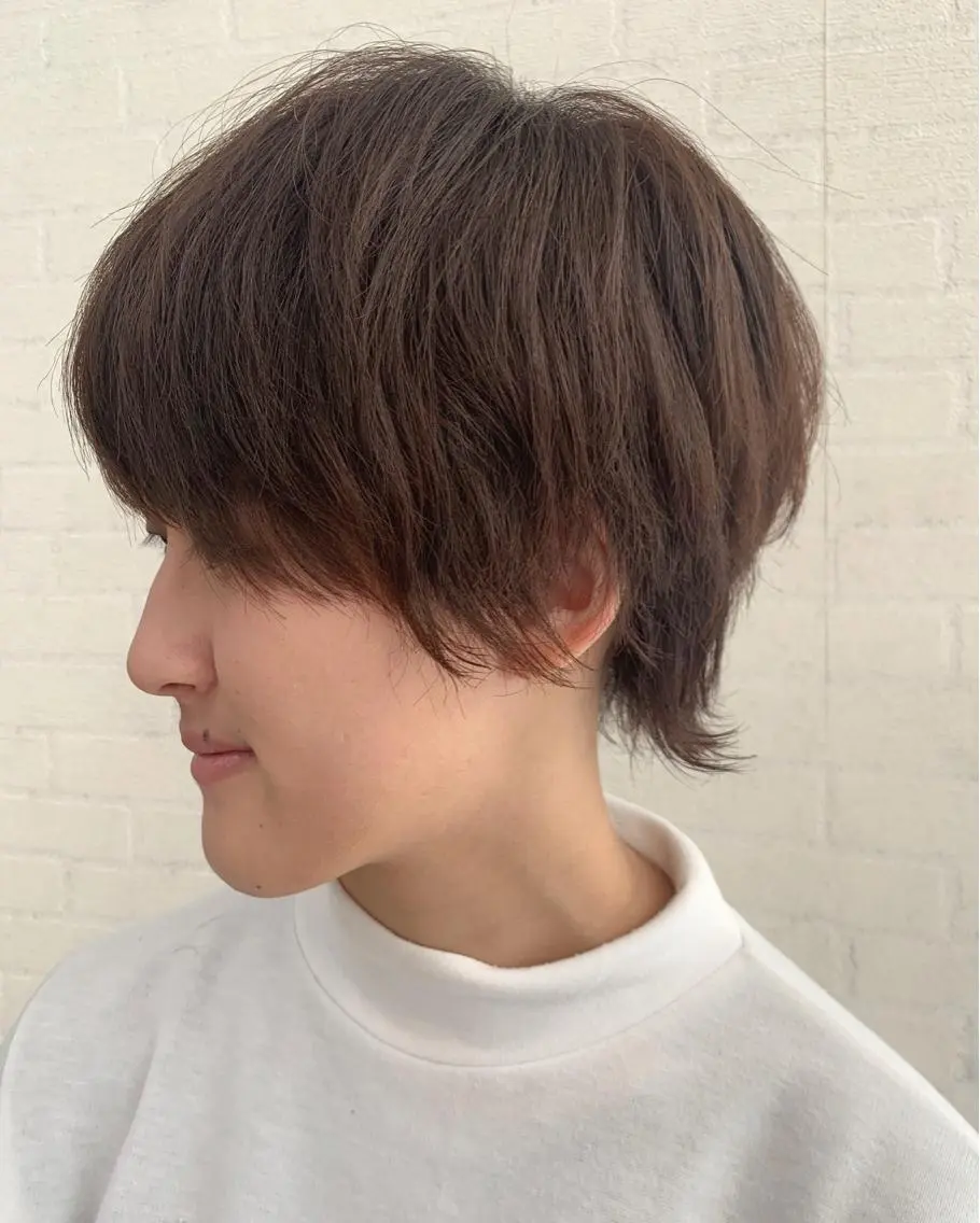 ショート 切りっぱなしボブ ショートボブ ハンサムショート ボブ ショートヘア カット 初めてのショート お任せください✂️のヘアスタイル
