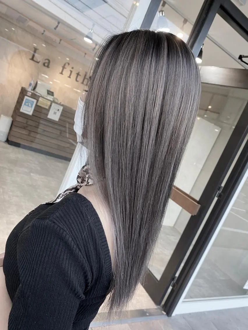 ロング カラー カット ヘアカラー トリートメント lafithhair ruu.南本庄のヘアスタイル