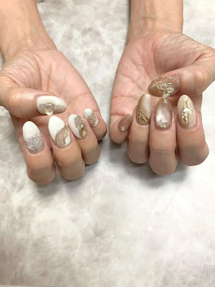 セミロング ネイル ハンドネイル misaki ..のネイルデザイン