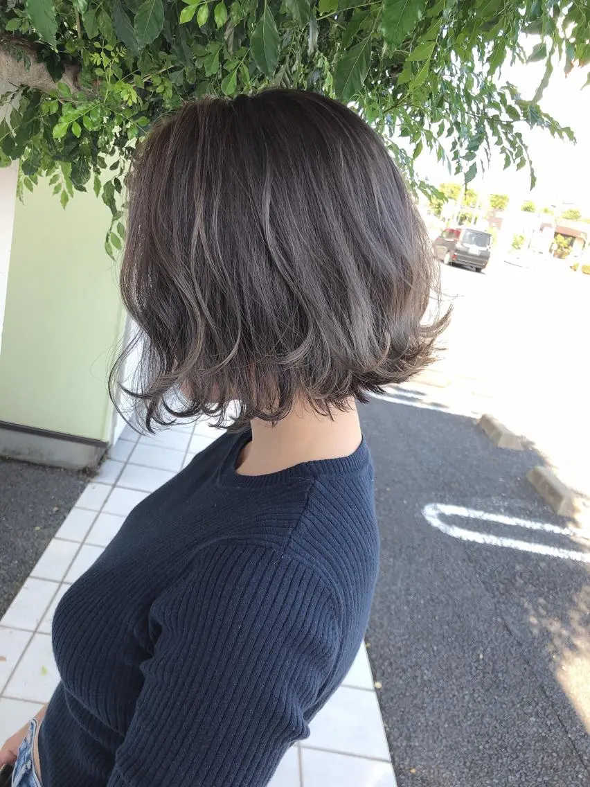 ミディアム カラー ヘアカラー 具志 正太のヘアスタイル