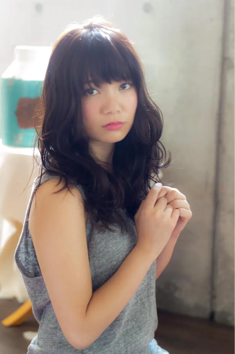 セミロング カラー パーマ 髪質改善、縮毛矯正 店長浅野太郎のヘアスタイル