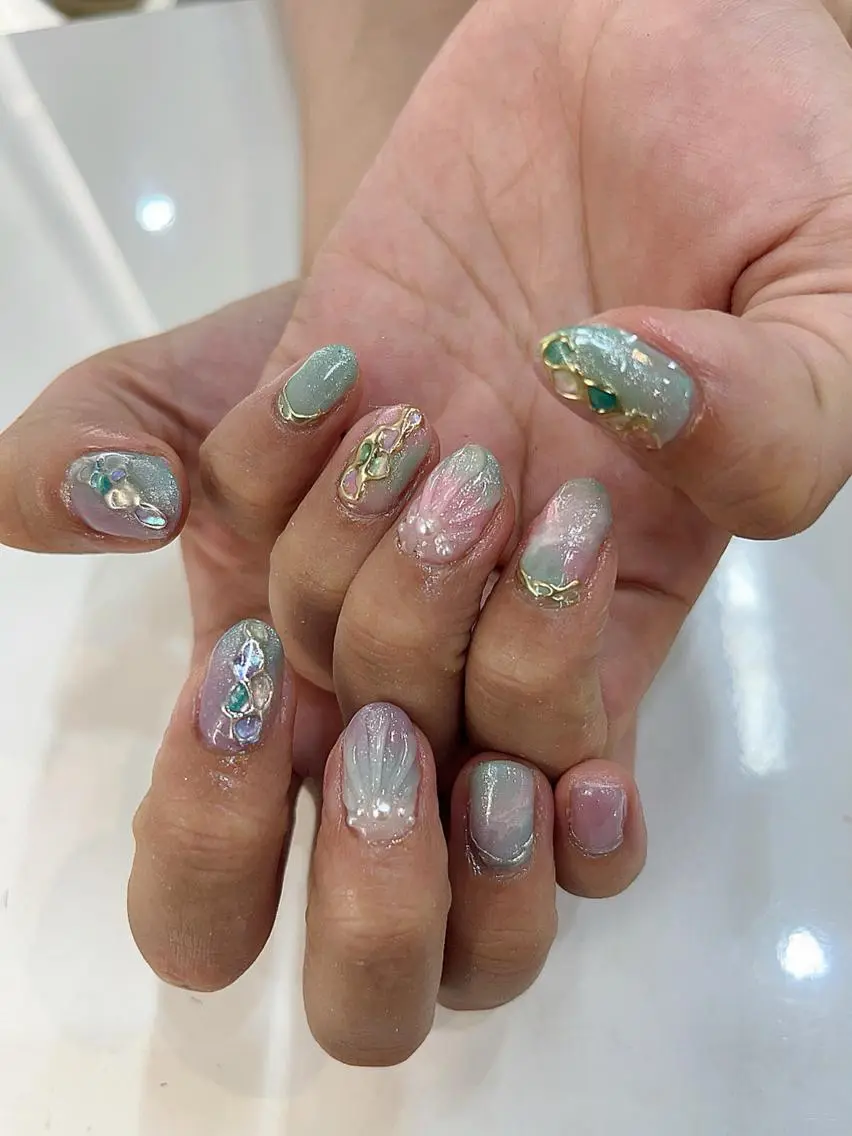 ネイル ハンドネイル ハンドケア あおやぎ ゆきこのネイルデザイン