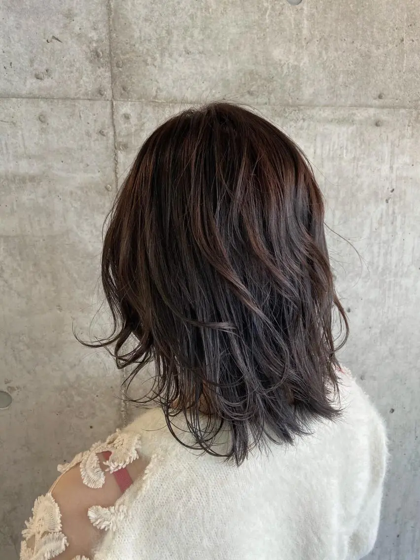 ミディアム カラー ヘアアレンジ ❤️カラー得意 🧡松浦睦樹❤️のヘアスタイル