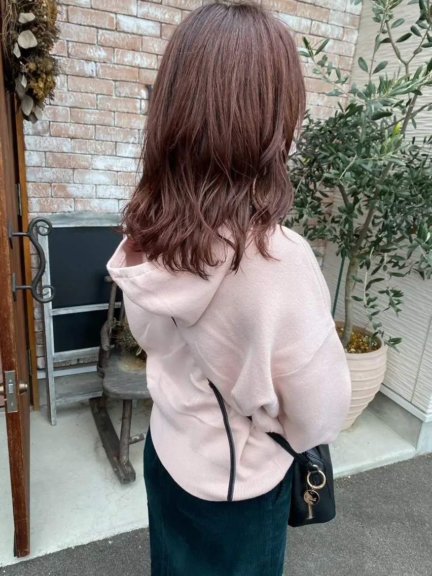 ミディアム カラー ブラウンカラー ラベンダーカラー ラベンダーブラウン ピンクカラー 【浜松・豊橋】 ニシモトのヘアスタイル