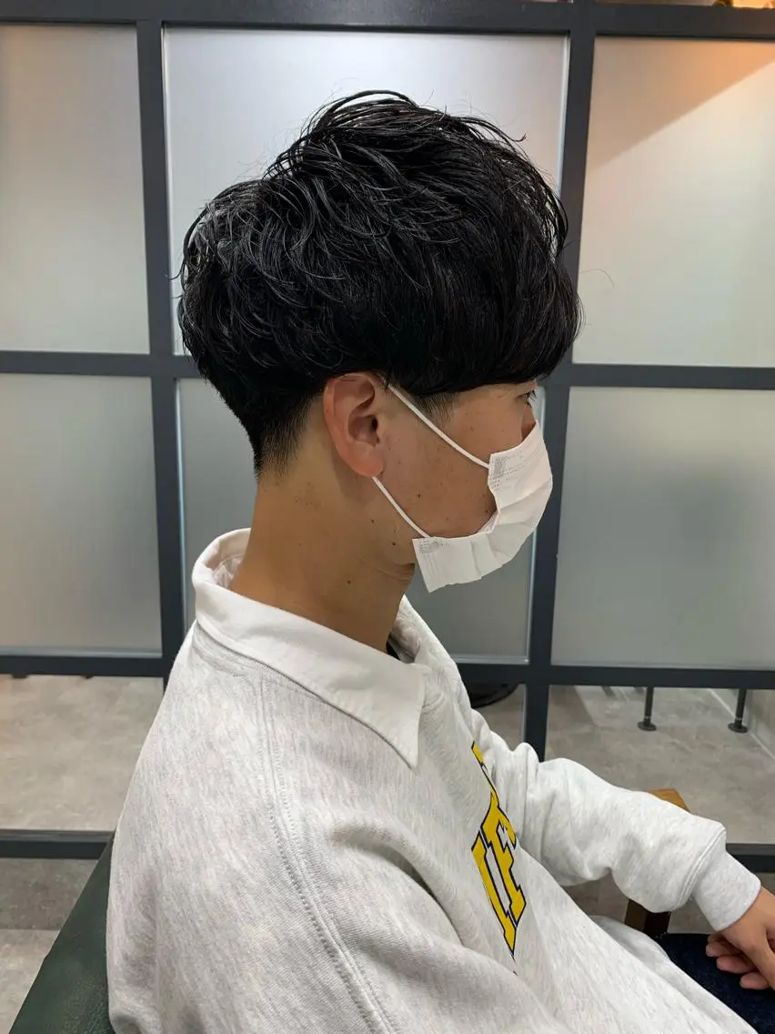 ショート パーマ メンズ カット パーマ 【S.BROOM】 店長　西川徹のヘアスタイル