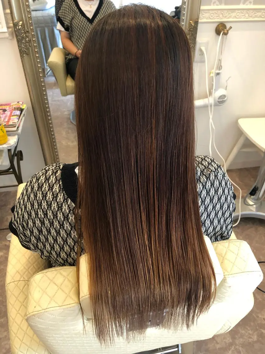 ロング ロング 縮毛矯正 La.fleur ラ.フルールのヘアスタイル