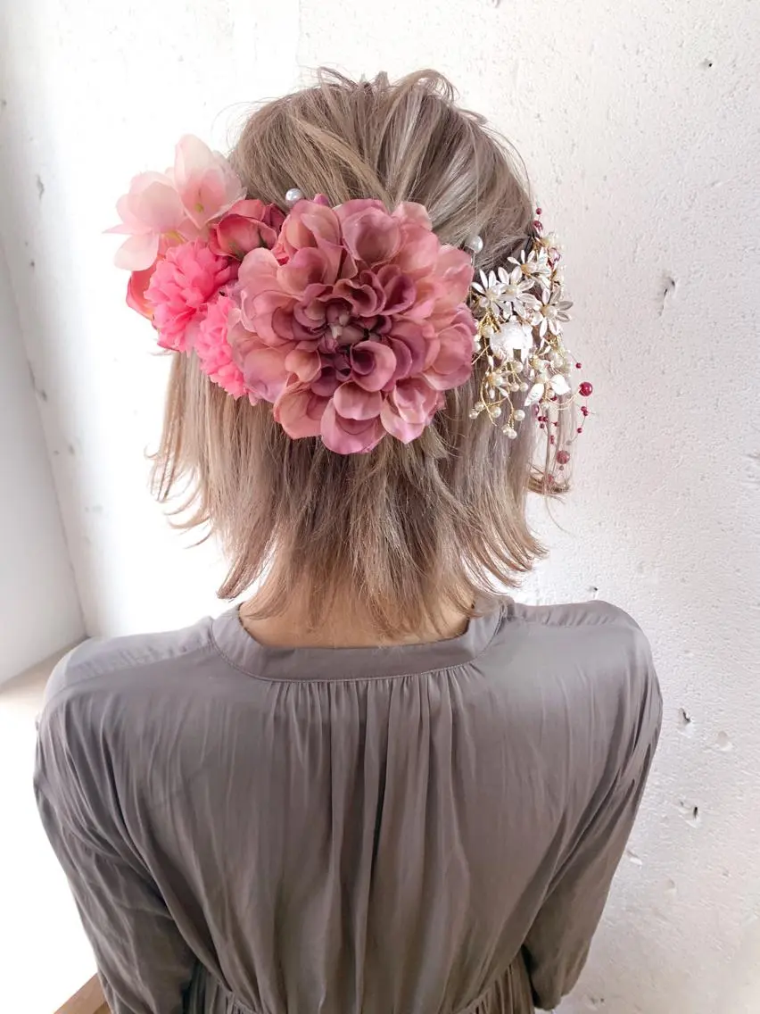 ヘアアレンジ ヘアセット ショート✨ボブ✨代表 新田見美仁のヘアスタイル