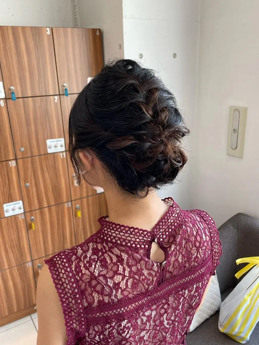 ヘアアレンジ ヘアセット ☪︎⋆ hair & eye yuka˚✩のマツエク・マツパデザイン