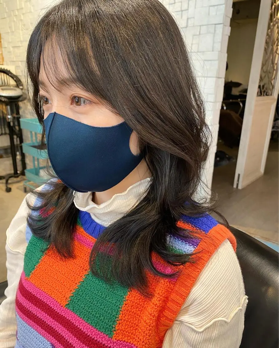 セミロング カラー カット ヘアカラー トリートメント 似合わせカラーパーマ 🌿kitin米川のヘアスタイル