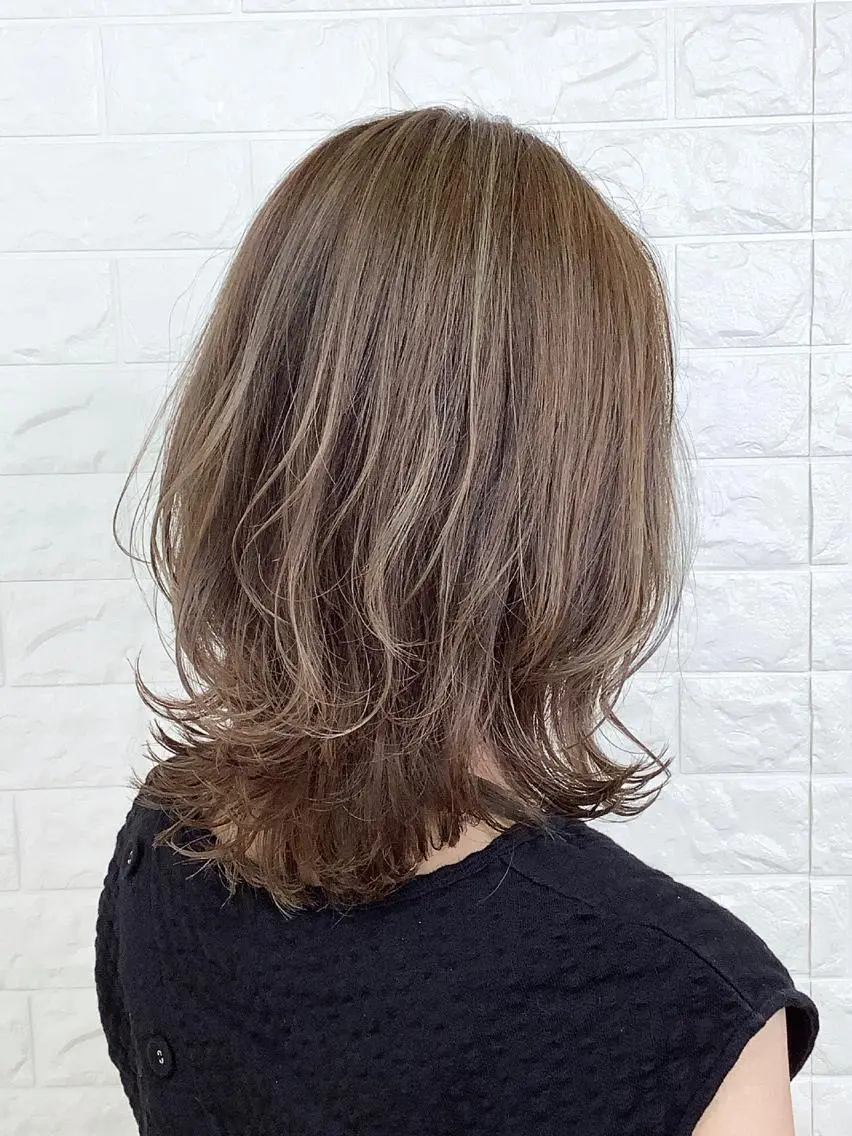 ミディアム カラー 髪質改善縮毛矯正 美容師✂️山崎竜二のヘアスタイル