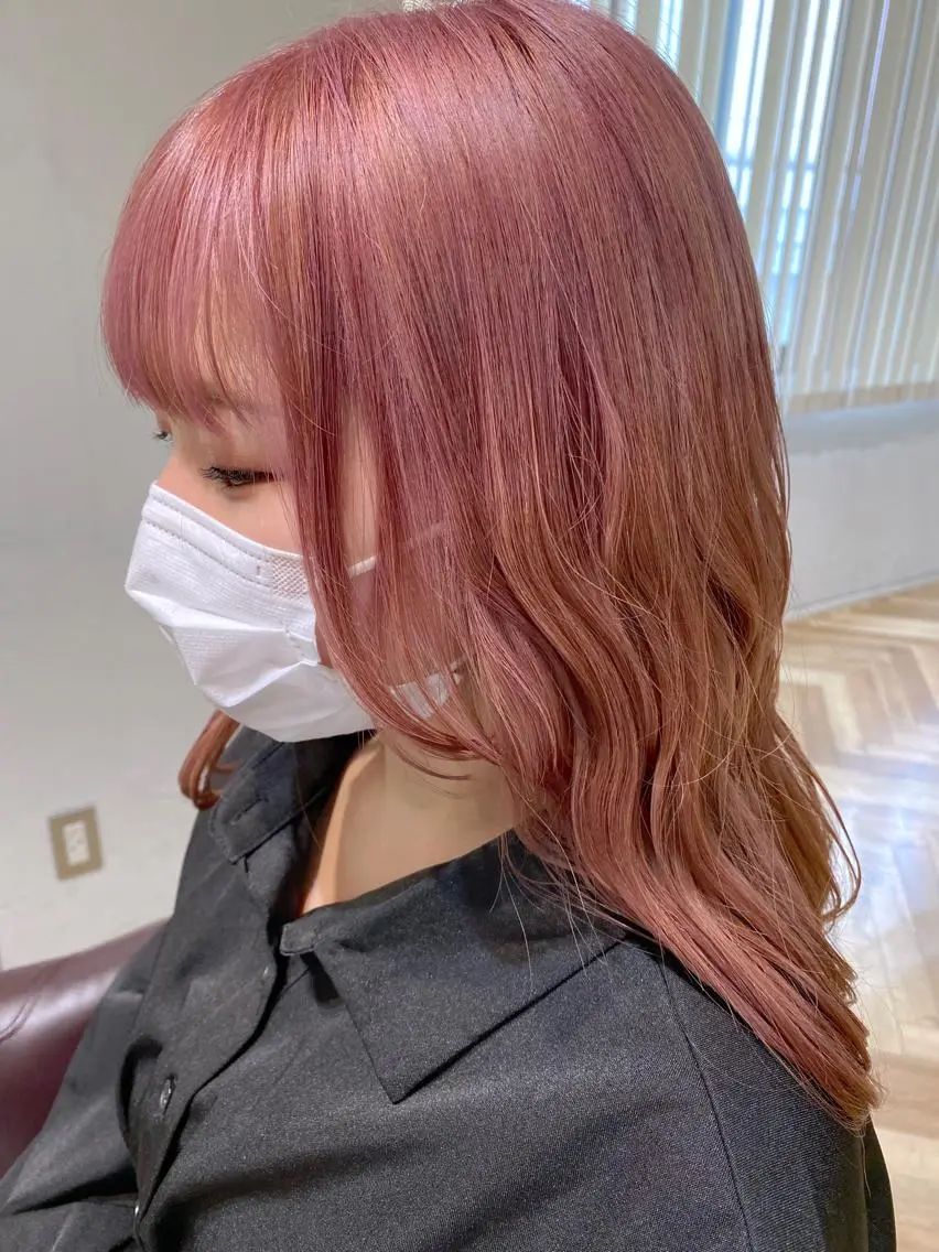 ロング カラー カシス ピンクカラー ブリーチ/髪質改善 🍀MASAKiのヘアスタイル