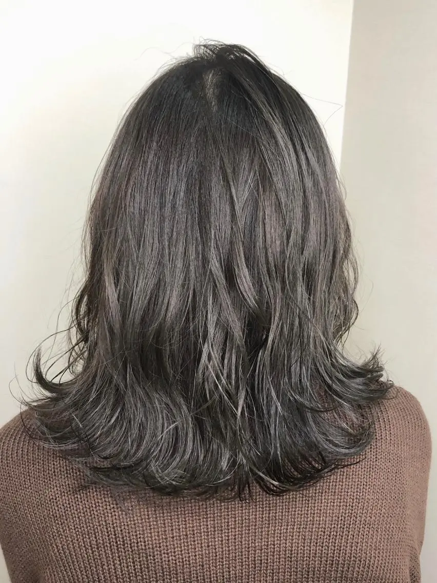 ミディアム カラー ヘアカラー トリートメント ナチュラルスタイル/ 透明感カラー/比嘉のヘアスタイル