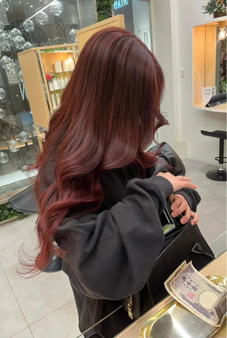 カラー ピンクカラー 🟣niw SHUNNA🟣のヘアスタイル