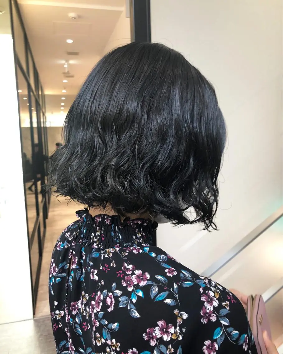 ミディアム カラー パーマ ヘアアレンジ メンズ キッズ 黒髪 ケアカラー カット パーマ トリートメント stylist 🌸 kana.のヘアスタイル