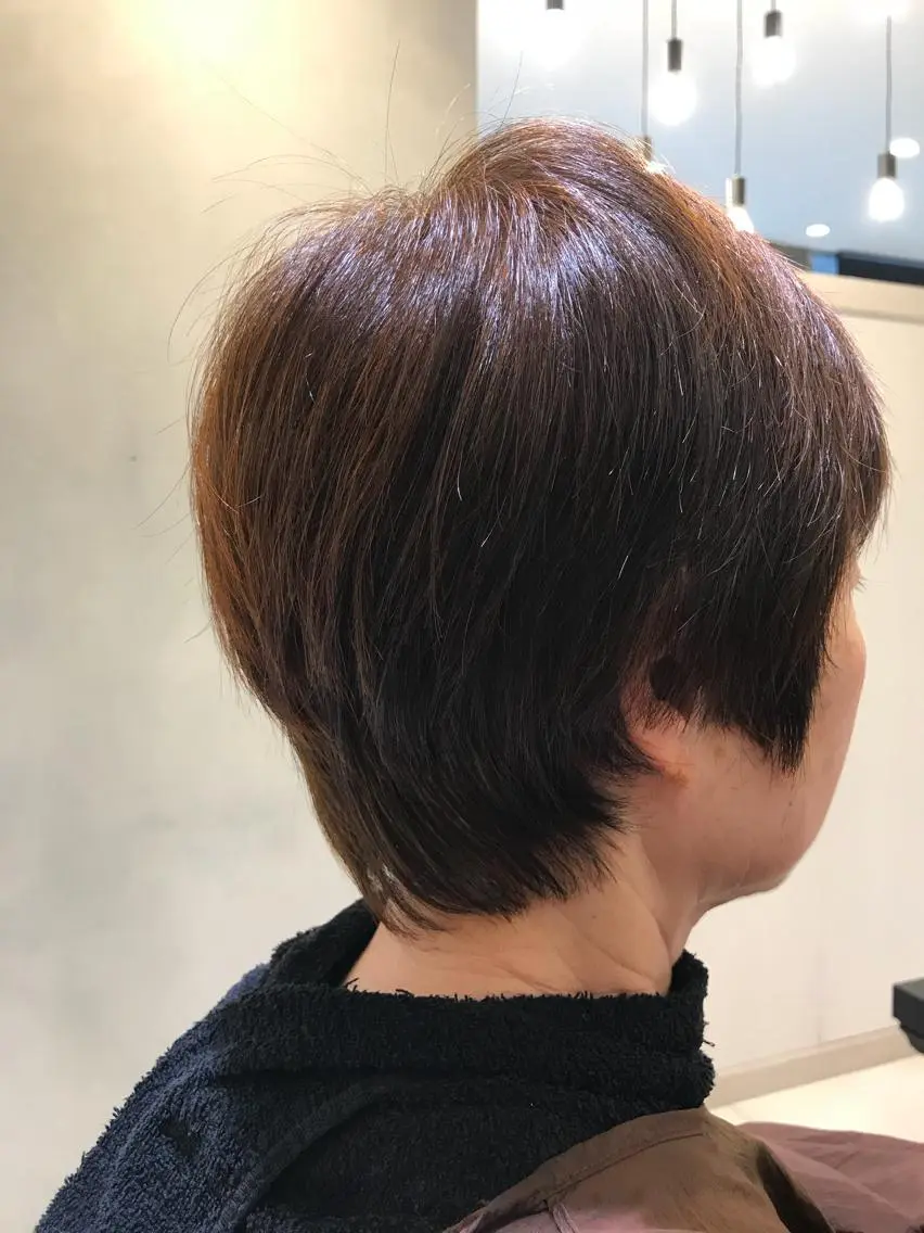 ショート カラー ブラウンカラー ショートヘア Renatus店長 金子裕美のヘアスタイル