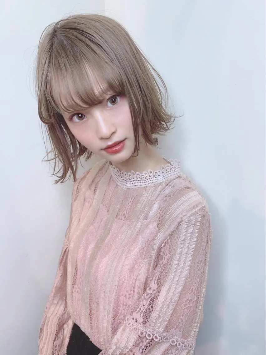 ミディアム カラー パーマ ヘアアレンジ 【公式】amble luxe池袋東口🩷のヘアスタイル