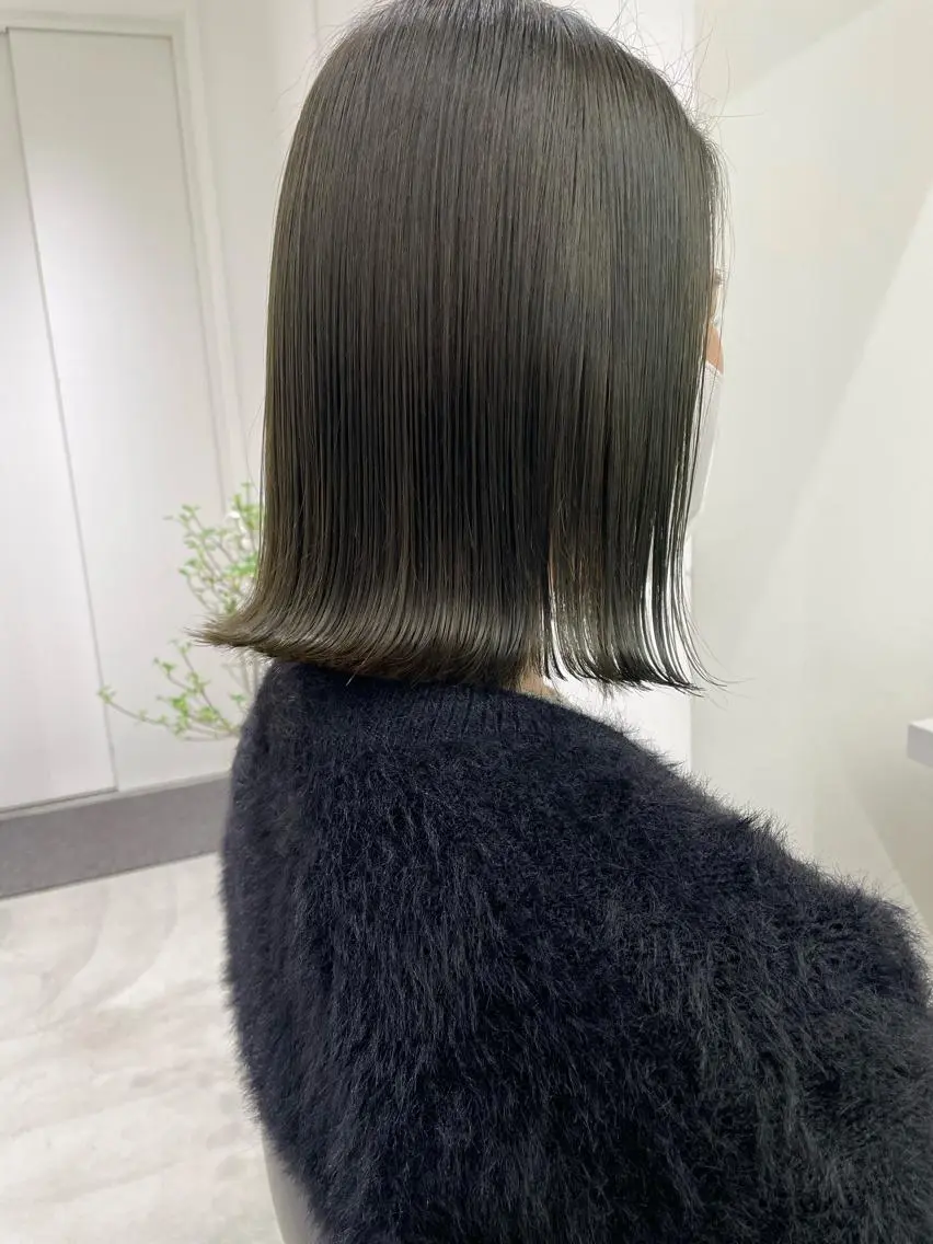 ショート ハイライト 髪質改善 レイヤーカット 縮毛矯正 トリートメント okumura makiのヘアスタイル