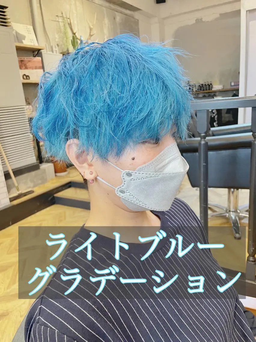 ショート カラー シールエクステ ミストバング ブリーチ ダブルカラー イヤリングカラー ヘアカラー エクステ指名No.1 【店長】橘田のヘアスタイル