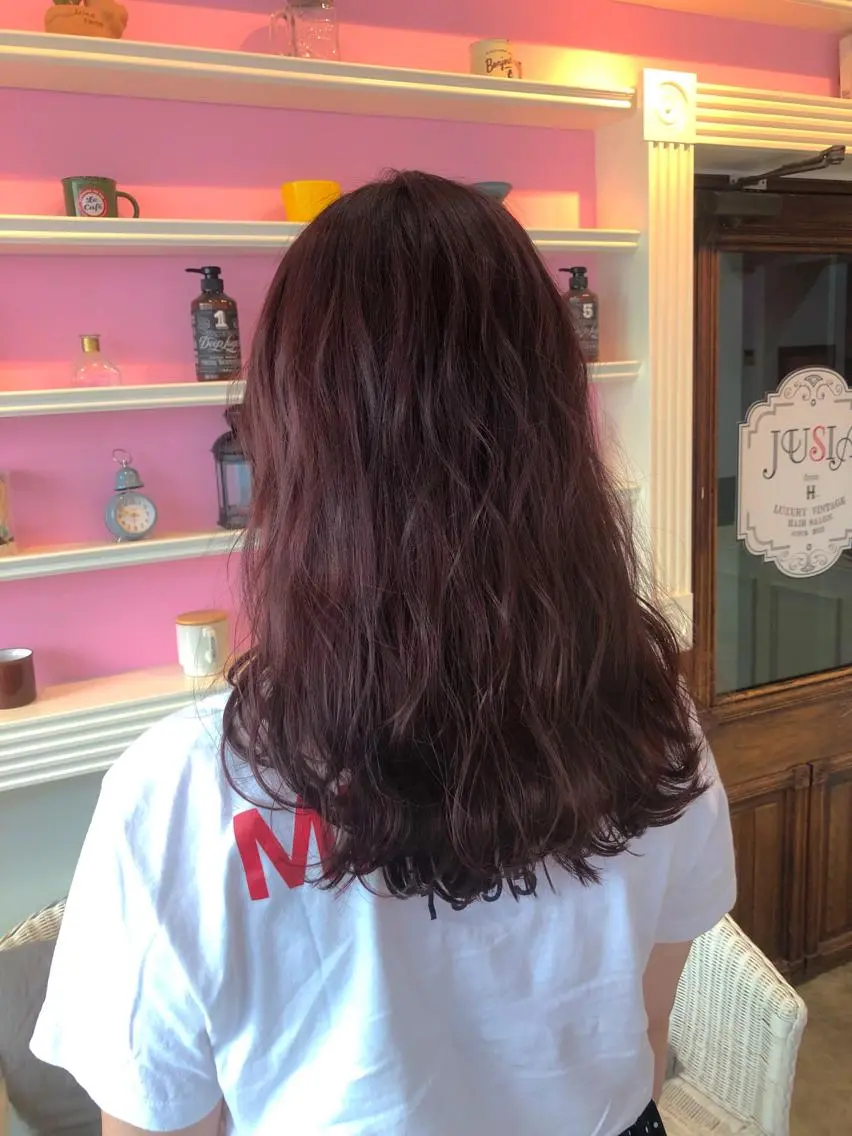 セミロング ヘアカラー トリートメント 💜 MINORI💜のヘアスタイル