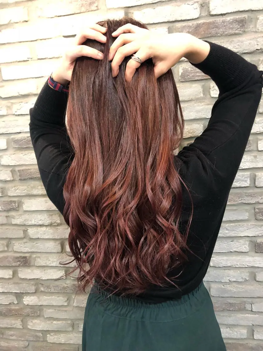 ロング ヘアカラー トリートメント 縮毛矯正の達人 ☆ 松本のヘアスタイル