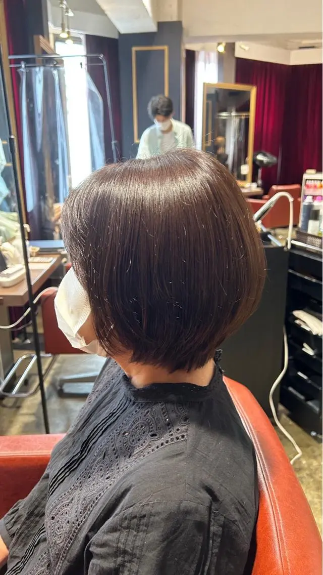 ショート カラー ハイライトカラー ボブ ハイライト 縄 勇希のヘアスタイル