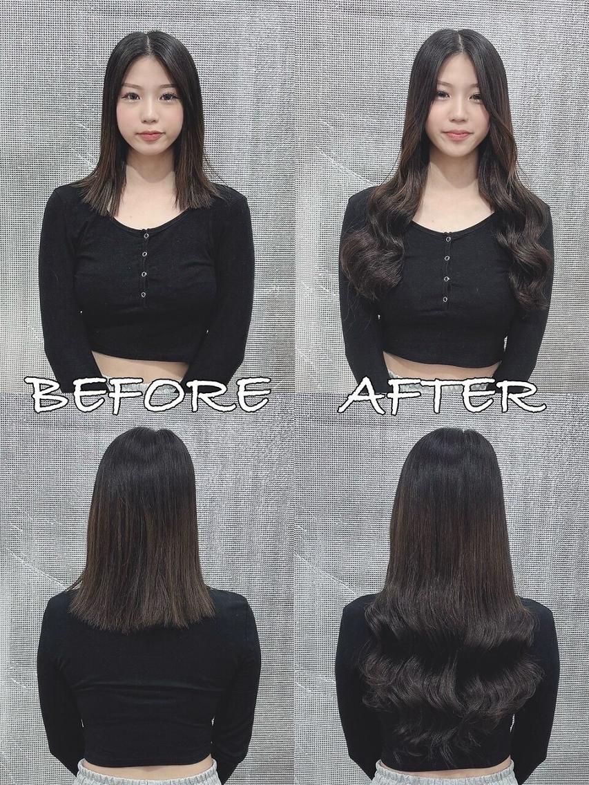 ロング カラー ヘアアレンジ シールエクステ バレイヤージュ ブリーチ ケアブリーチ ダブルカラー LIP 大阪本店 エクステ MISAのヘアスタイル
