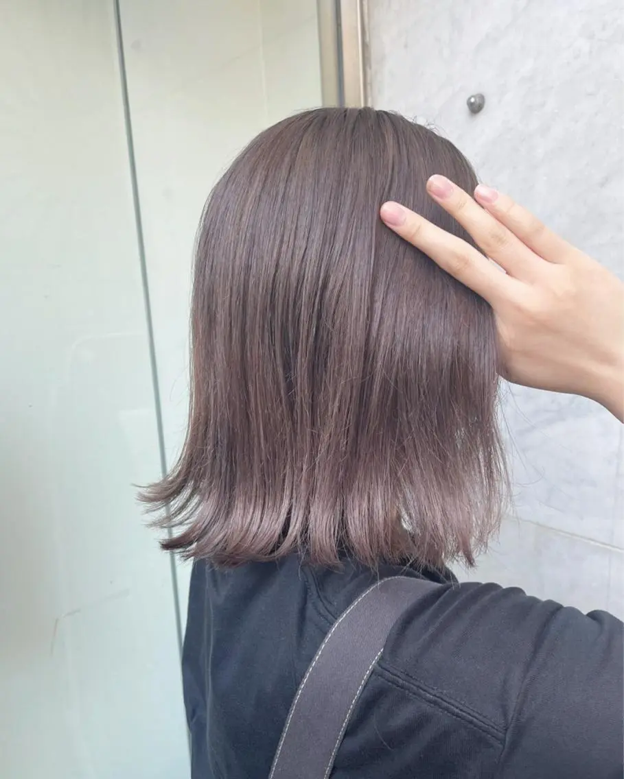 ミディアム カラー ヘアカラー トリートメント RU RIのヘアスタイル
