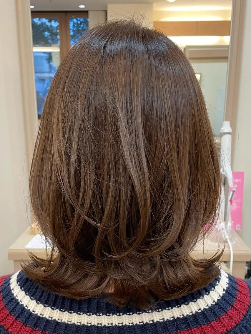 ミディアム カット ヘアカラー sawa tamaeのヘアスタイル