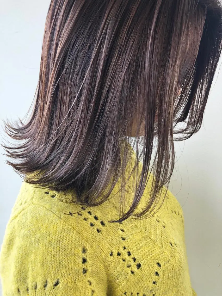 ミディアム ハイライト 小澤大輔 YOLO hairのヘアスタイル