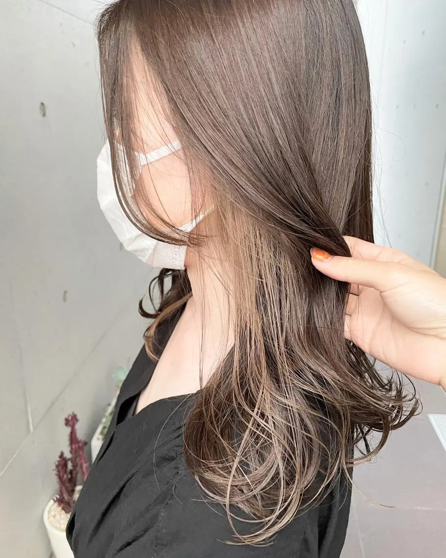 ロング カット ヘアカラー トリートメント 柄澤 菜南子のヘアスタイル