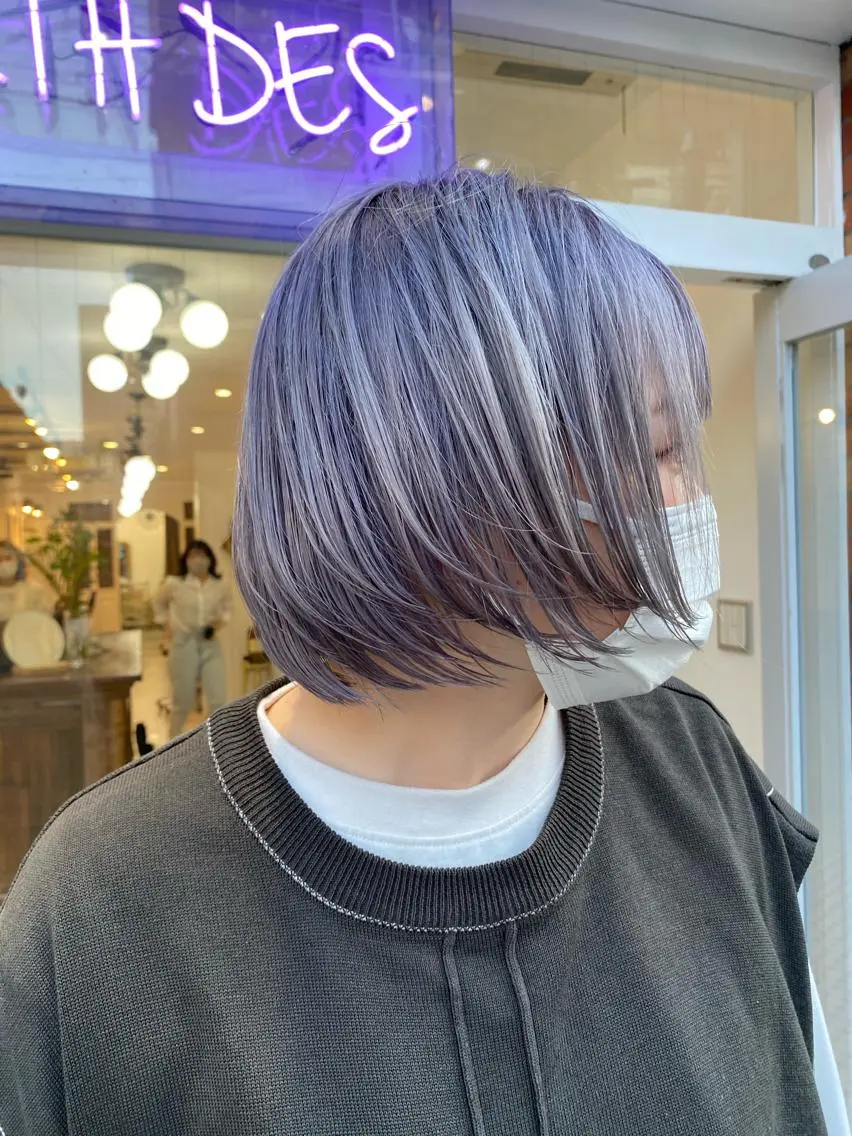 ショート ヘアカラー ボブ/ハイトーン REINAのヘアスタイル