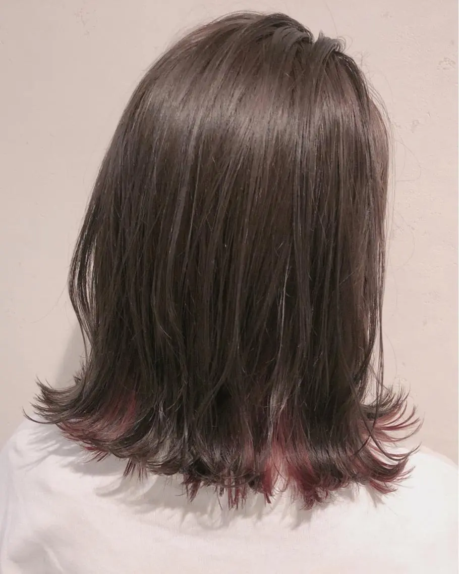 ミディアム カラー 伊藤 さやかのヘアスタイル