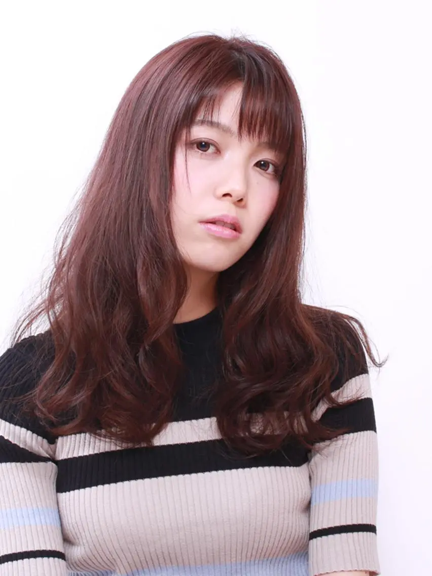 セミロング カラー 透明感カラー ピンクカラー パープルカラー 髪質改善/練馬/ ASUKAのヘアスタイル