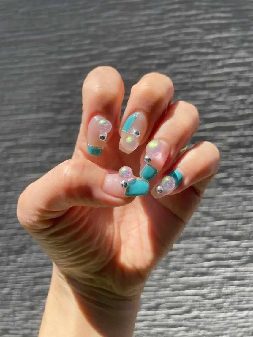 ネイル ハンドネイル Sea  nail by emaのネイルデザイン