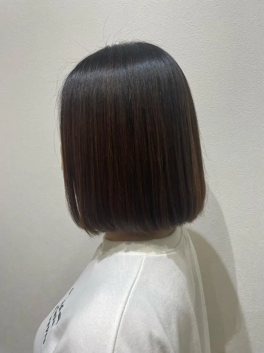 ミディアム パーマ ミディアムパーマ ストレートパーマ カット ナチュラルカラー 児玉優香のヘアスタイル