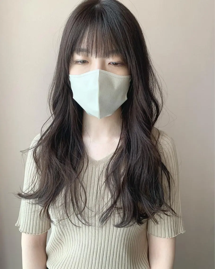 ロング カラー ベージュカラー ブリーチ 透明感カラー ラベンダーカラー ラベンダーベージュ hubhair レイヤー/透明感のヘアスタイル