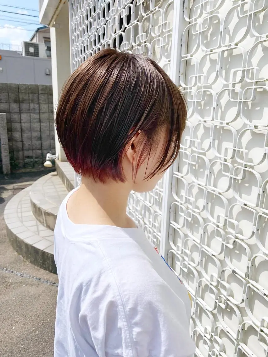 ショート カラー カット ヘアカラー 進 詩織のヘアスタイル