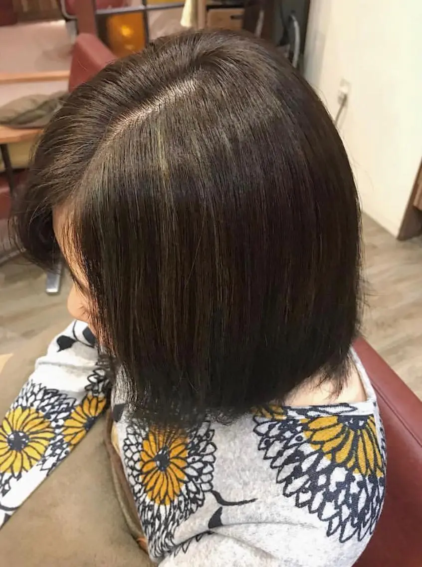 ミディアム カラー アディクシーカラー ブリーチ ハイライトカラー ハイライト ヘアカラー 松村 未央のヘアスタイル