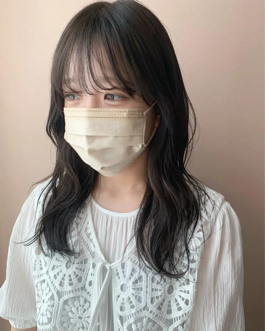 ロング カラー 透明感カラー ダークグレー ダークグレージュ グレージュ hubhair レイヤー/透明感のヘアスタイル